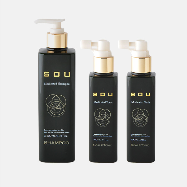 薬用グロースセット(シャンプー1本+育毛剤2本)